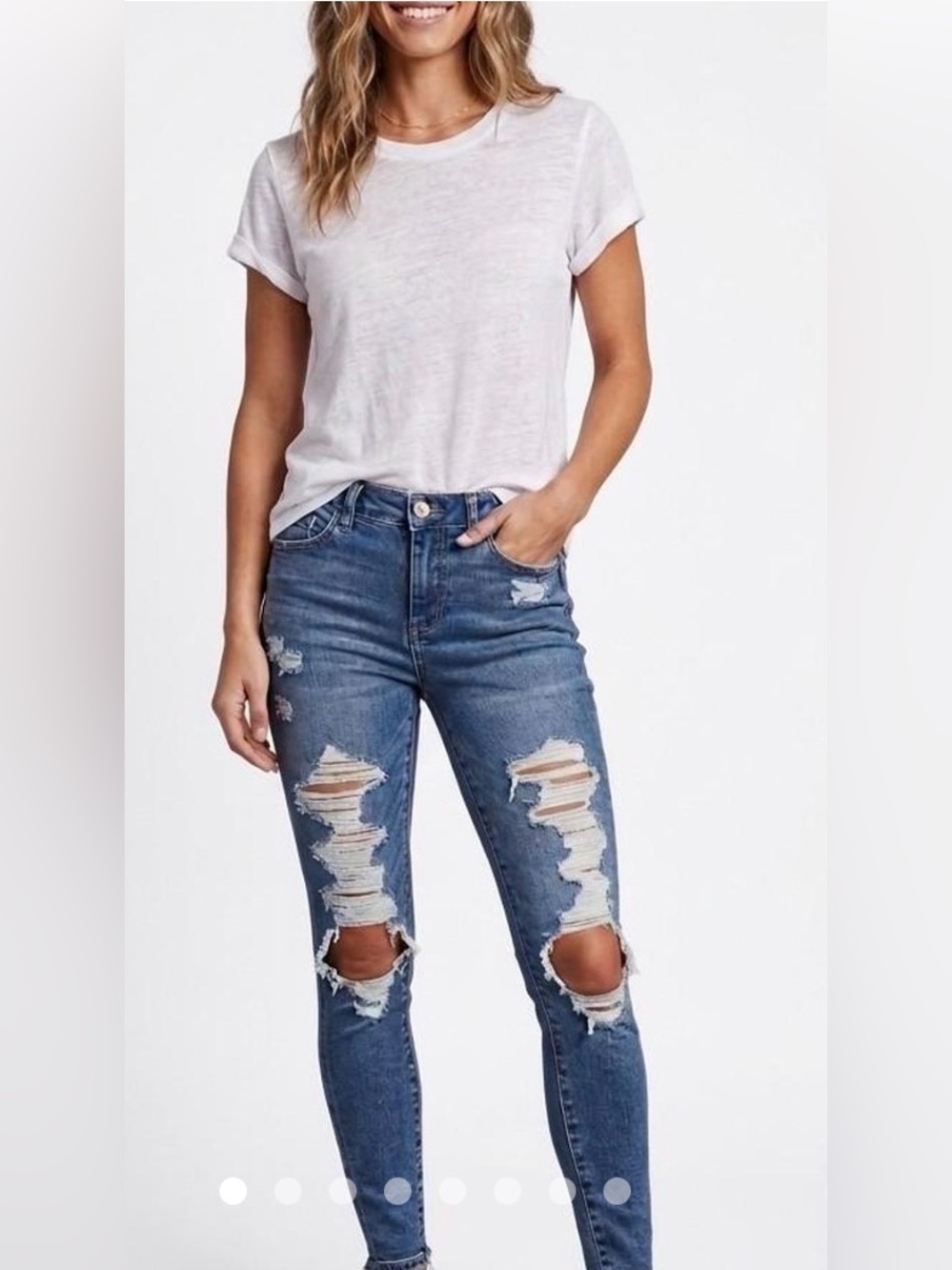 American Eagle Outfitters Distressed Super Stretch Skinny Jeans
